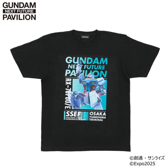 231016 Pbandai 預訂 2025/7月 GUNDAM NEXT FUTURE PAVILION フルカラーTシャツ RX-78F00/E ガンダム 立像デサイン
