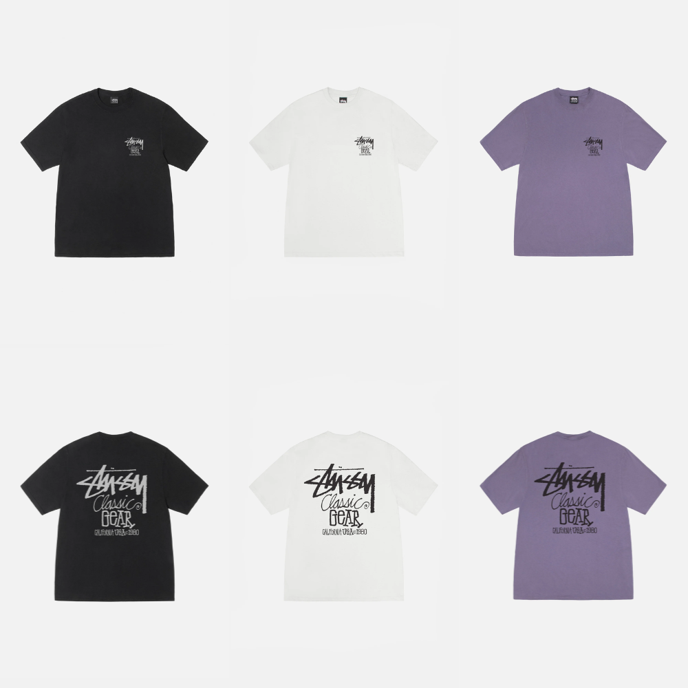 "現貨" Stussy 25SS CLASSIC GEAR TEE PIGMENT DYED 文字短TEE