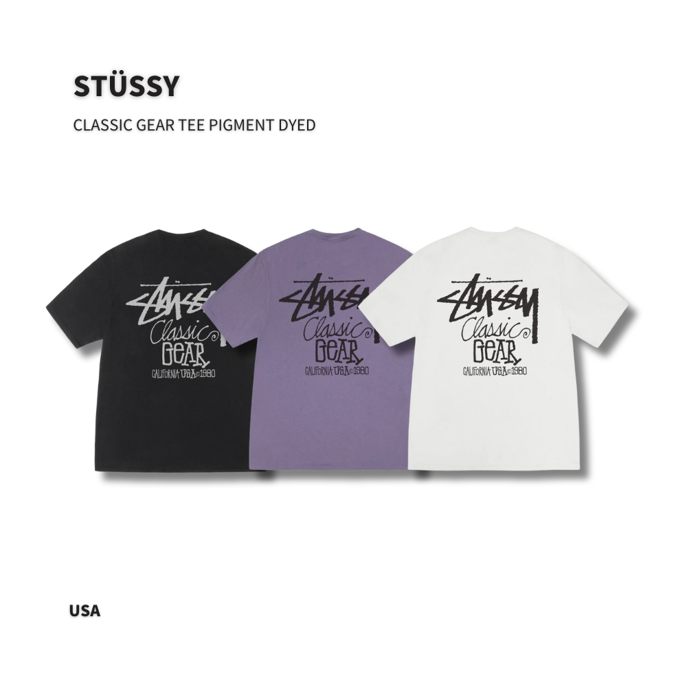"現貨" Stussy 25SS CLASSIC GEAR TEE PIGMENT DYED 文字短TEE