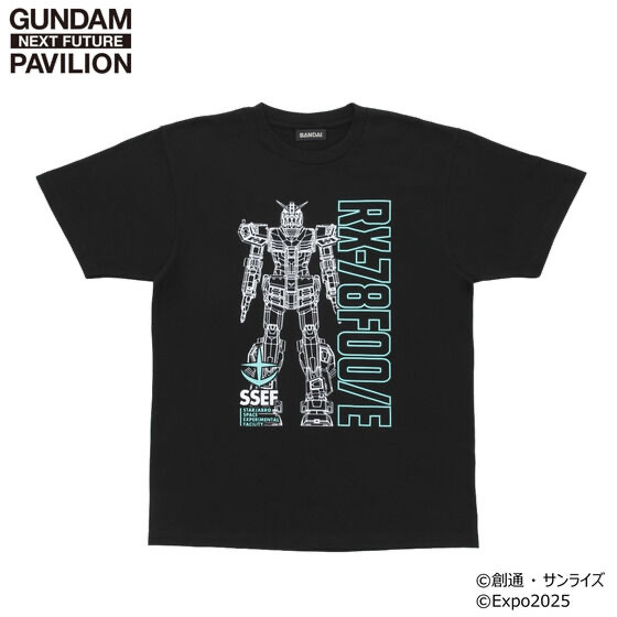 231019 Pbandai 預訂2025/7月 GUNDAM NEXT FUTURE PAVILION Tシャツ RX-78F00/E ガンダム フロント柄
