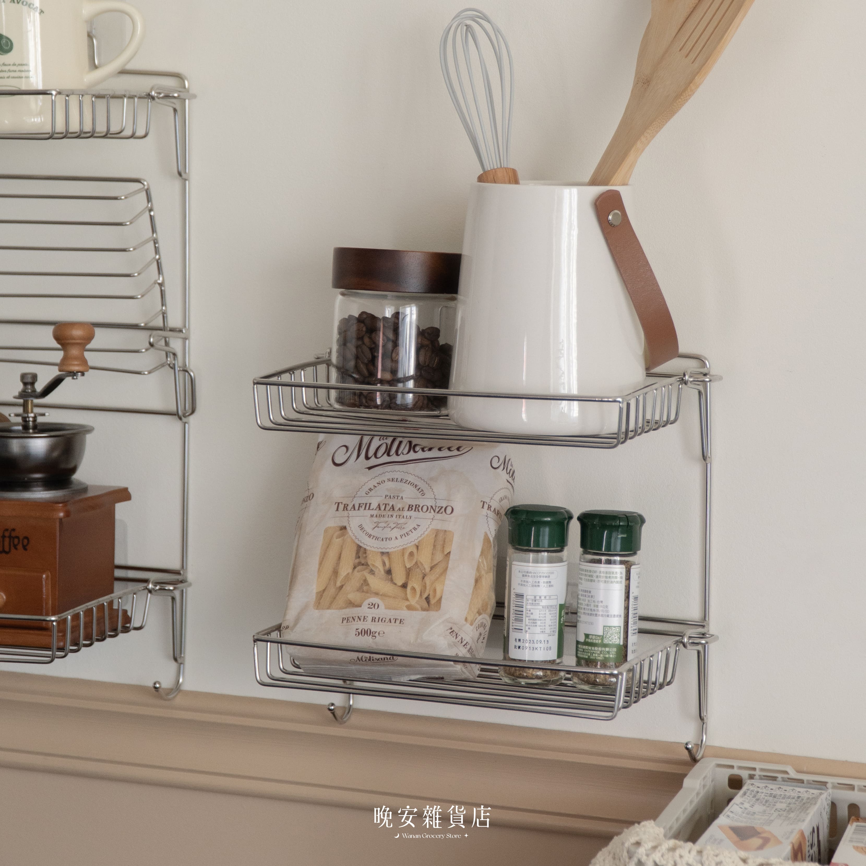 【廚衛收納提案】不鏽鋼摺疊層架收納｜壁掛收納架