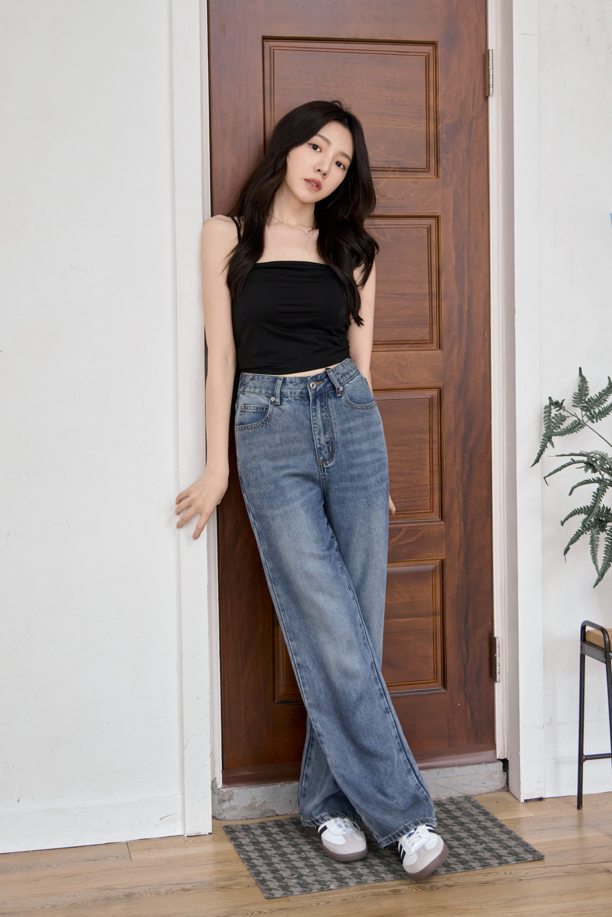 Gmade/捨不得換 100%萊賽爾天絲呼吸直筒牛仔褲-深藍