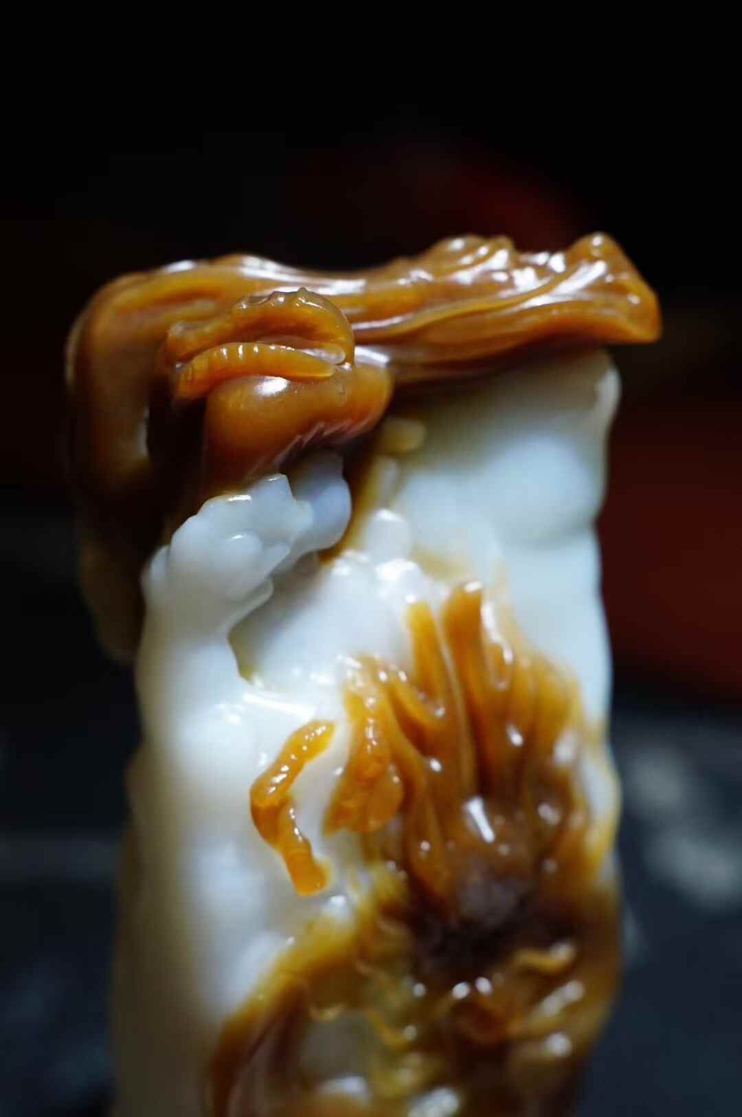 51972 和田玉戈壁料龍