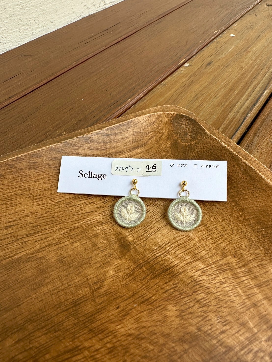 [scllage] 蕾 - 刺繡耳針 | NO.46