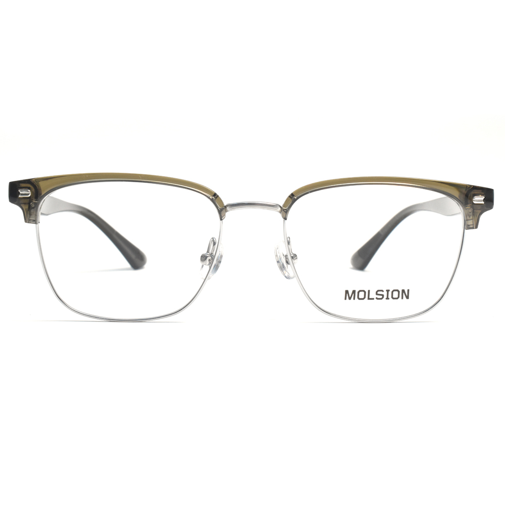 【MOLSION】MJ6195 B80 金屬感 眉框光學眼鏡♣