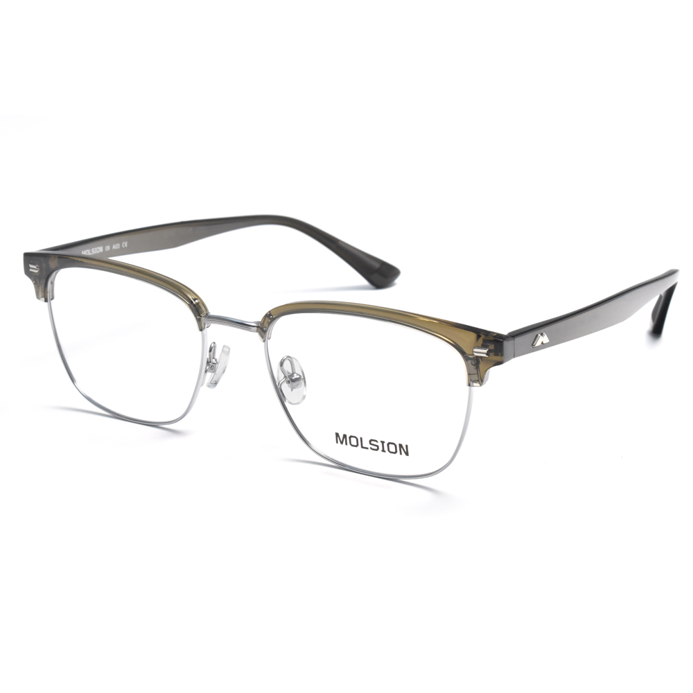 【MOLSION】MJ6195 B80 金屬感 眉框光學眼鏡♣