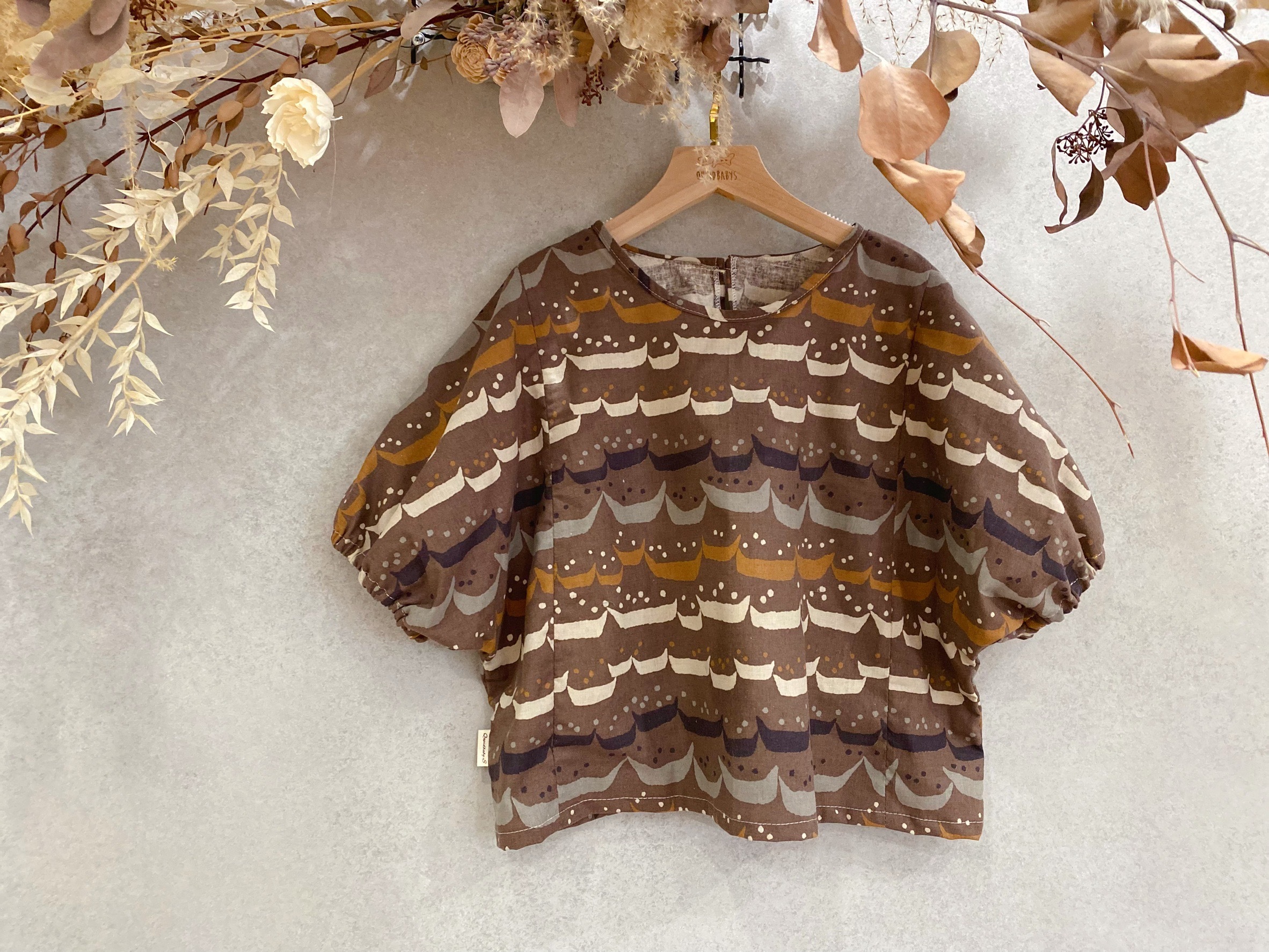 咖啡帆船 飛鼠袖上衣(140)