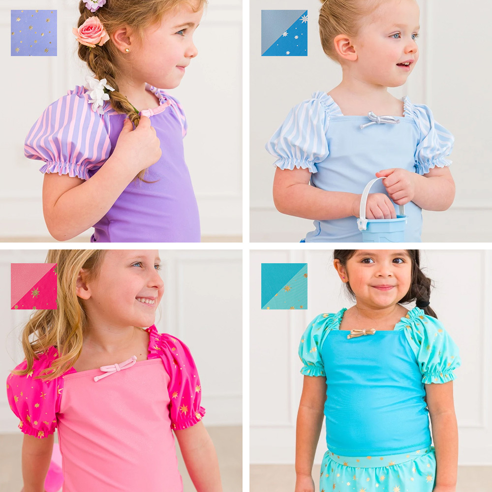 🔥2025新款🔥美國Ruffle Butts - 「樂佩公主/灰姑娘/睡美人/茉莉公主」公主系列兩件式泳裝