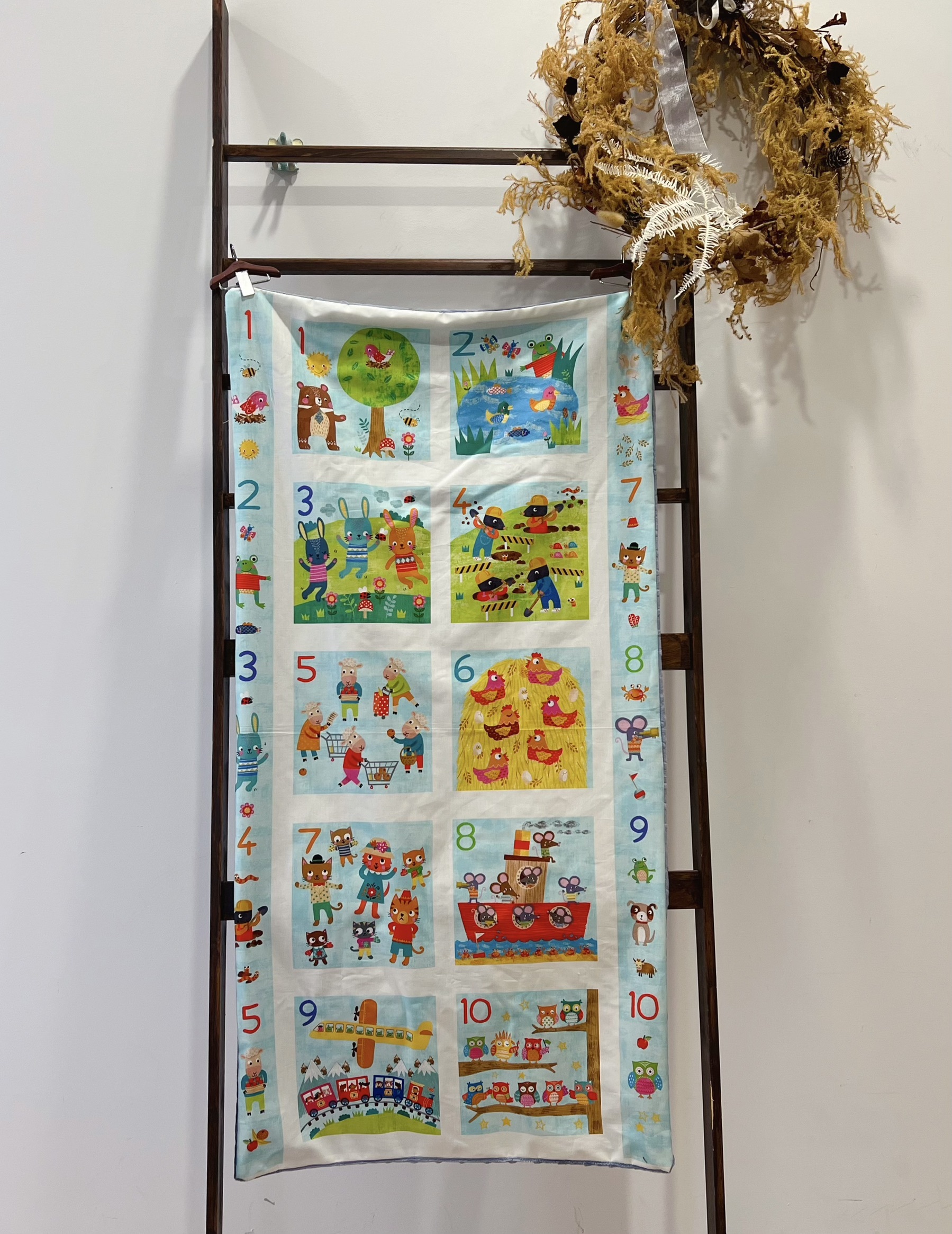 特製數字表 寶貝小毯(藍豆豆)