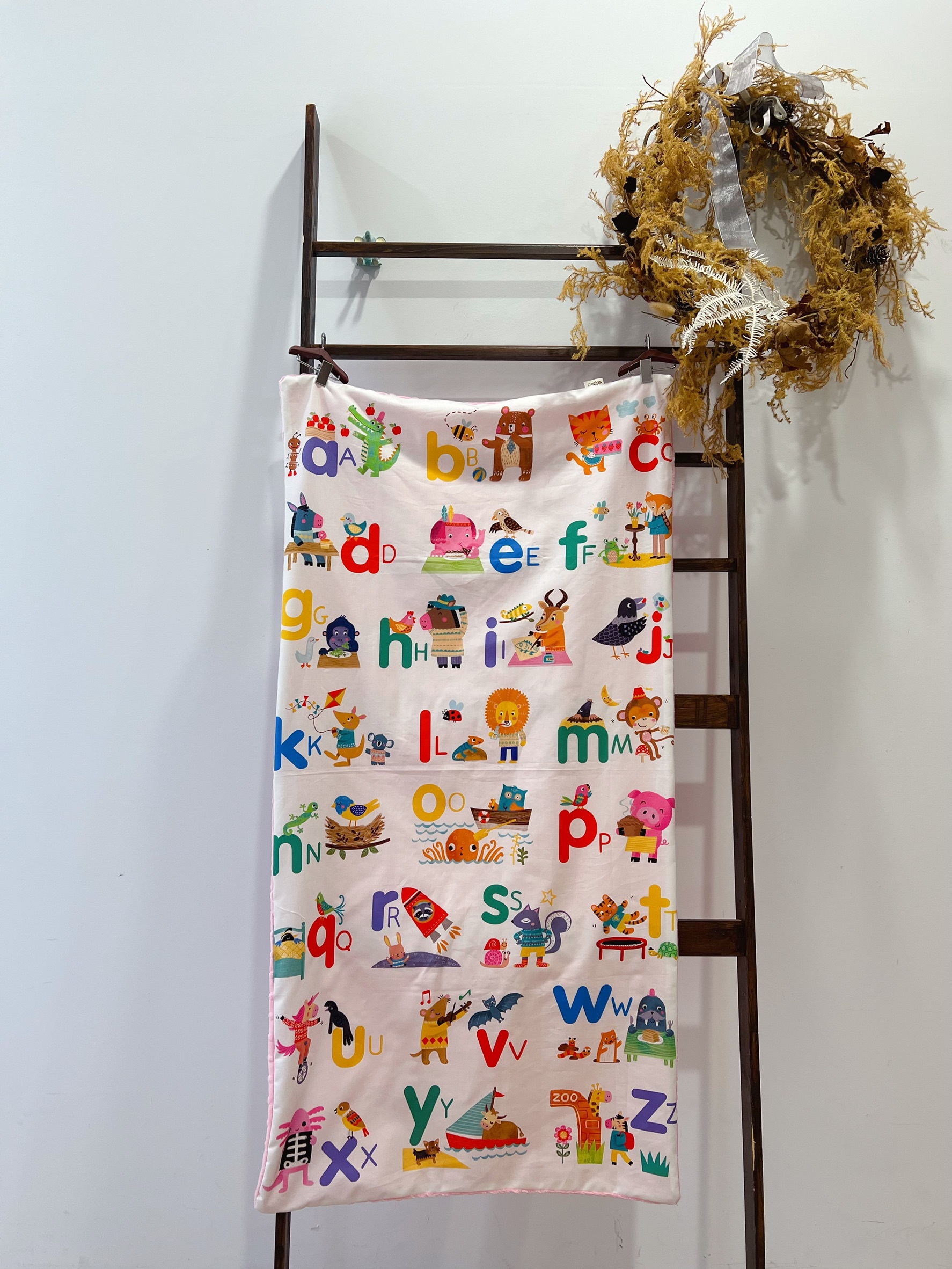 特製英文表 寶貝小毯(粉豆豆)