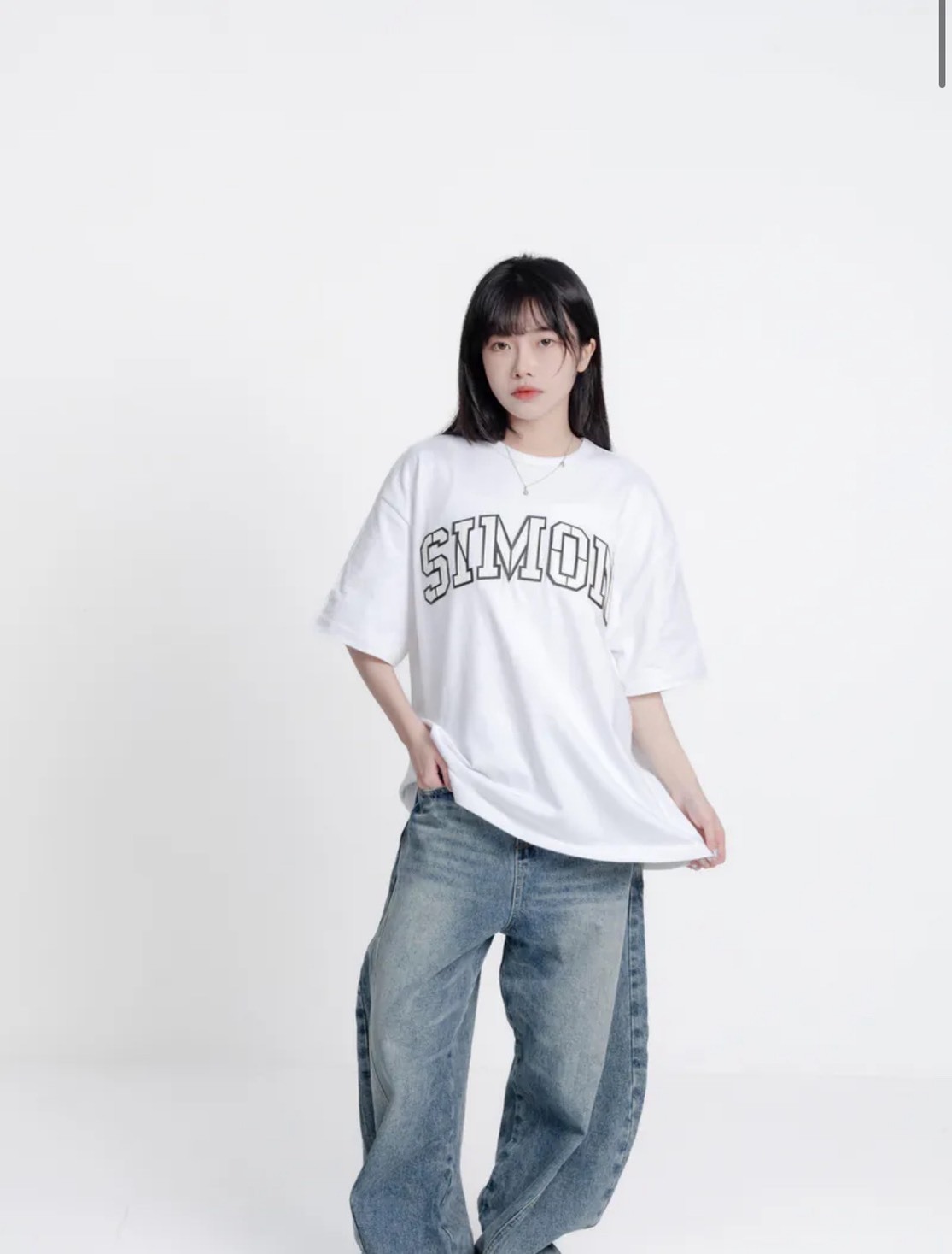 (GOAL) SIMON MADE 荔枝皮 貼布繡 五分袖 短T TS-2501