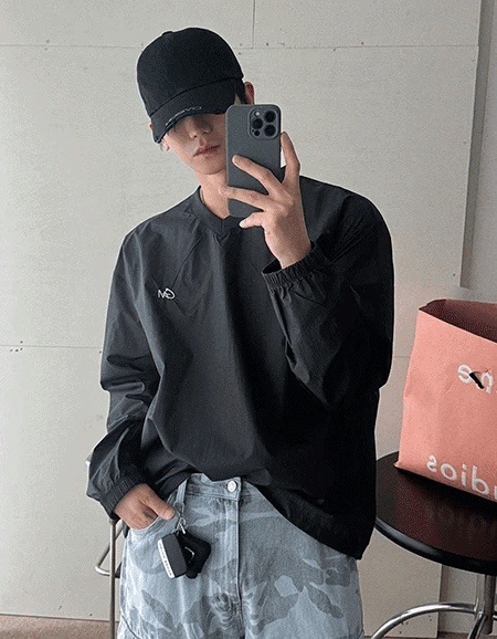 尼龍抽繩長袖T卹