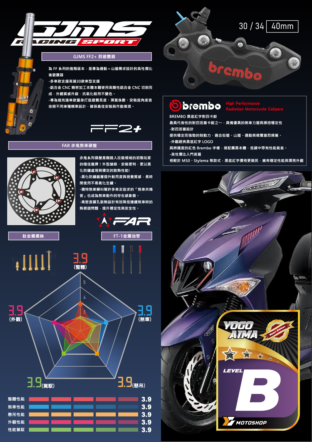 B級前懸吊套件.JET.FF2.B卡對四.赤鬼