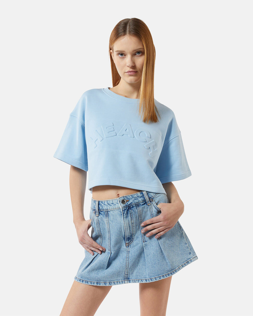 【Silvian Heach】個性短版五分袖短T