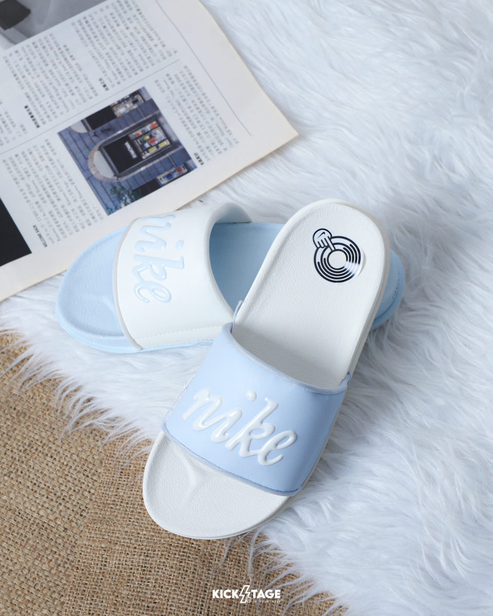 男女鞋 NIKE W OFFCOURT SLIDE MIX 海鹽藍 陰陽配色 Q彈 泡棉 休閒 拖鞋【FQ7646-103】