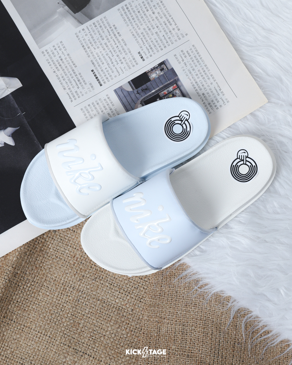 男女鞋 NIKE W OFFCOURT SLIDE MIX 海鹽藍 陰陽配色 Q彈 泡棉 休閒 拖鞋【FQ7646-103】