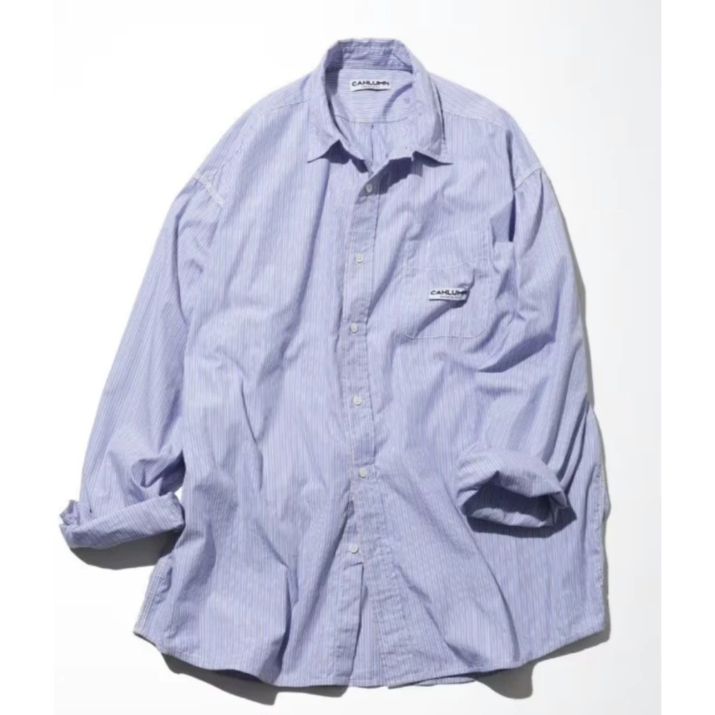 2024SS CAHLUMN Magazine Pocket Chain Stitch Shirt 三本針 長袖 襯衫 現貨 1001390900003