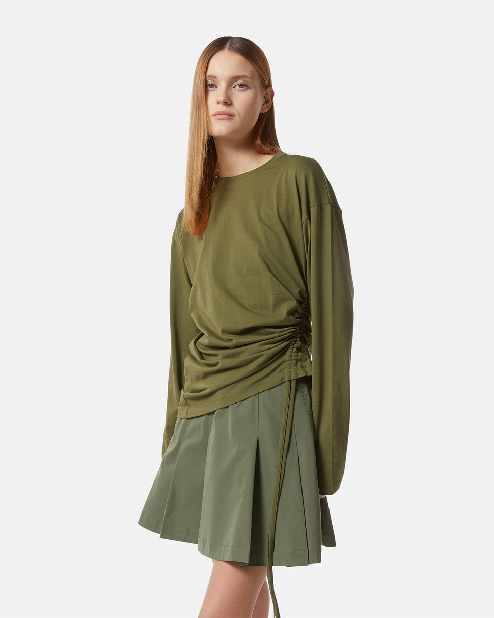 【Silvian Heach】個性下擺抓皺長袖上衣