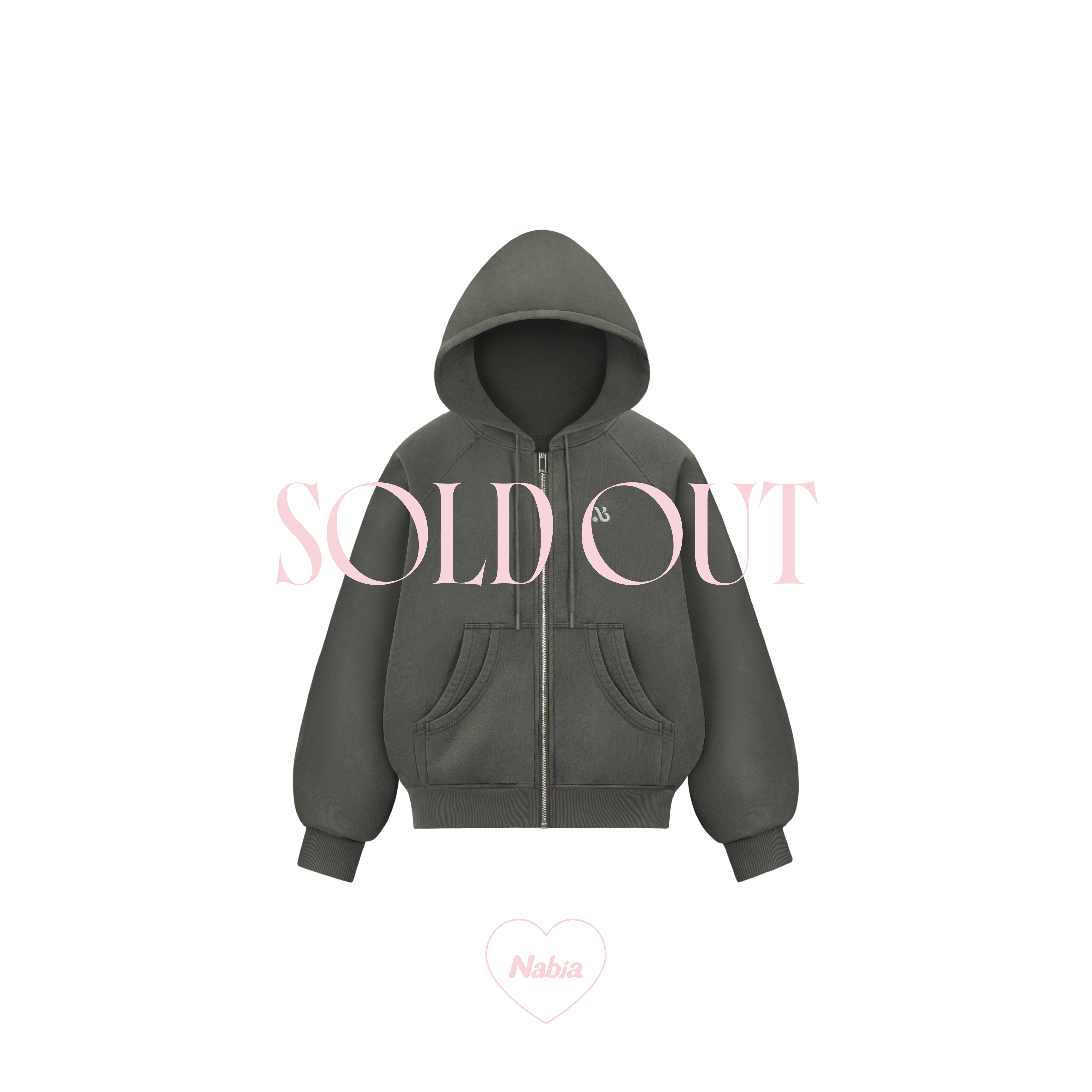 雙口袋水洗連帽外套