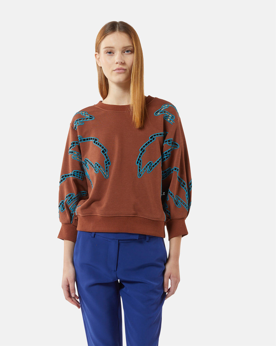 【Silvian Heach】個性簍空圖騰長袖上衣