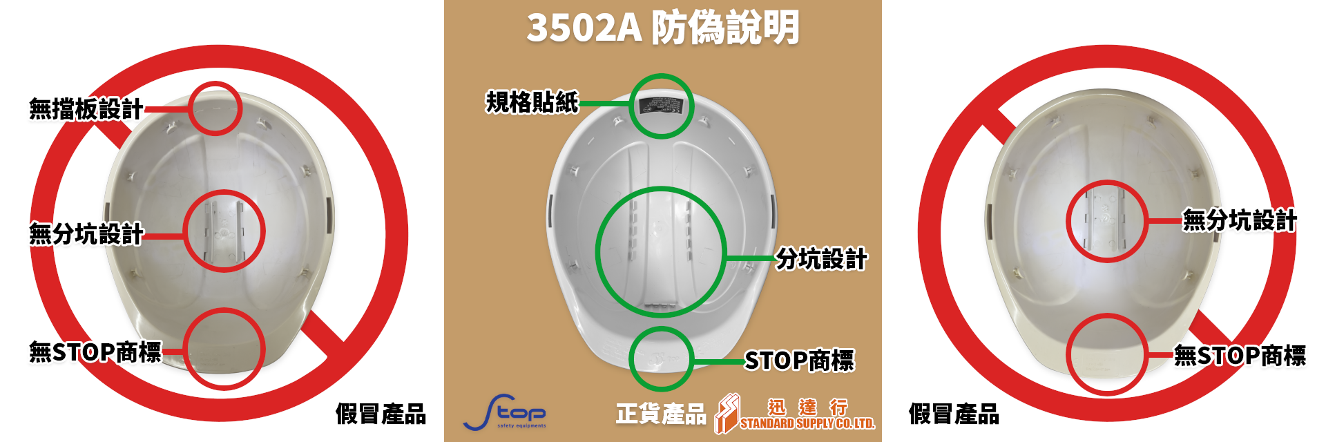 S-TOP - STH-3502A 電鍍金色安全帽 (連Y型帽帶)
