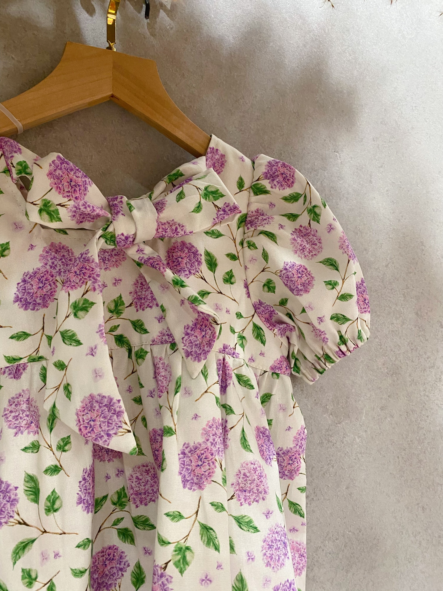 紫繡球 夢幻蝴蝶結上衣(120)