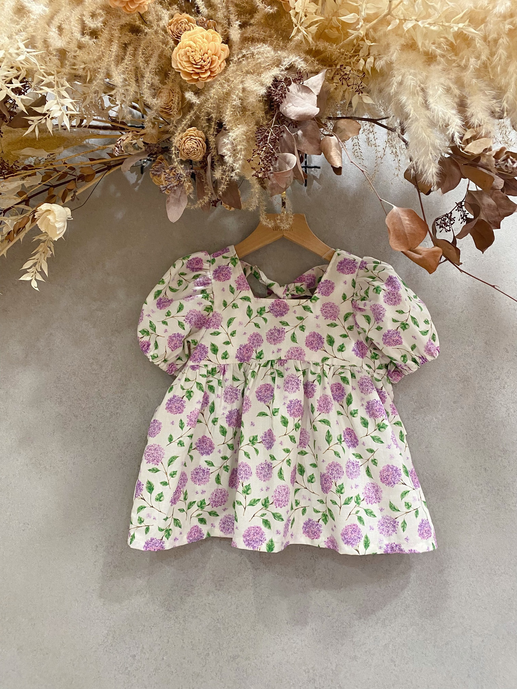 紫繡球 夢幻蝴蝶結上衣(120)