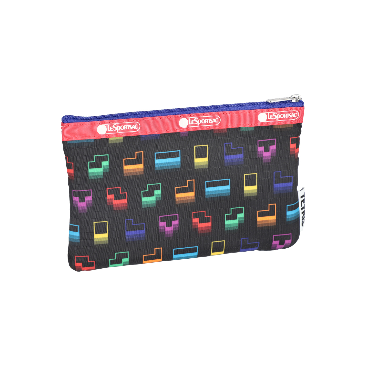 3-ZIP COSMETIC (TETRIS FALLING BLOCKS/PNK)