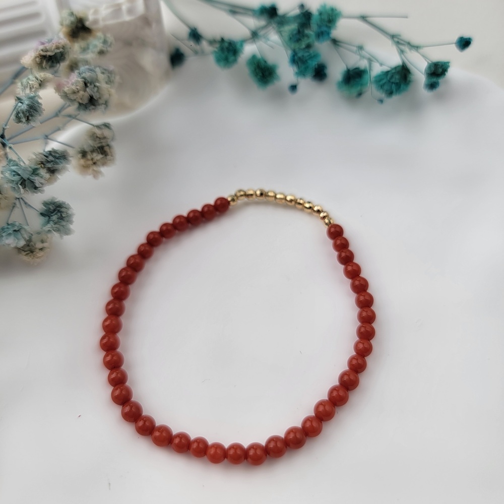 【me.luxe】K18金球瑪瑙手鍊