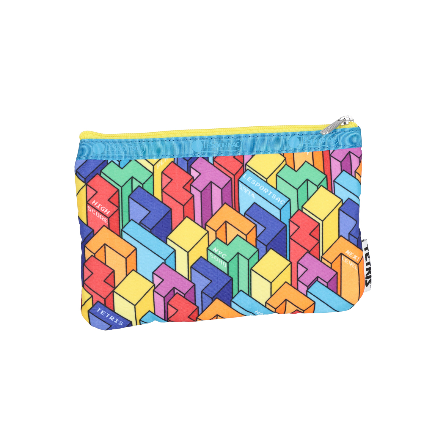 3-ZIP COSMETIC (TETROMINO CITY BLOCKS/TURQ)