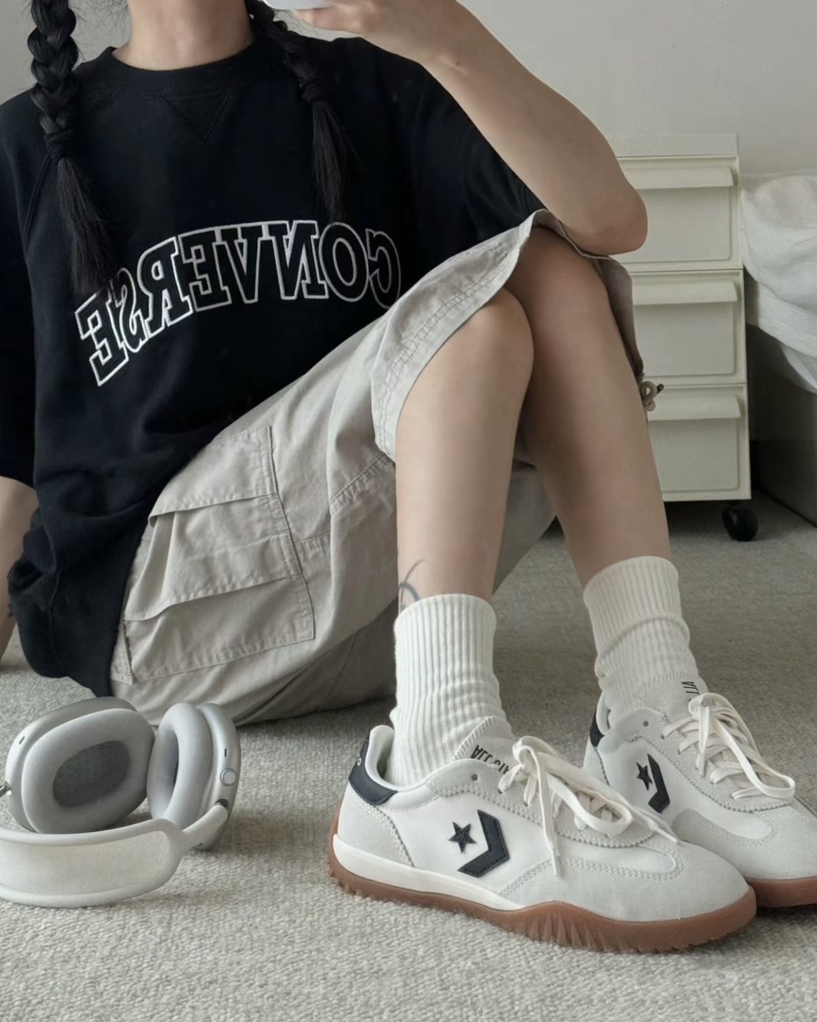 【預購】CONVERSE RUN STAR TRAINER 米色 A08262C