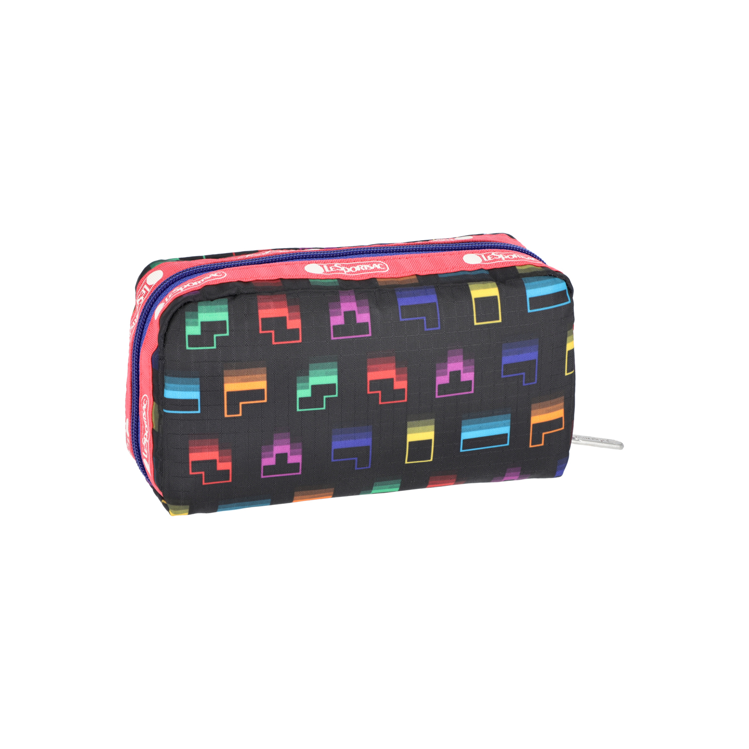 RECTANGULAR COSMETIC (TETRIS FALLING BLOCKS/PNK)