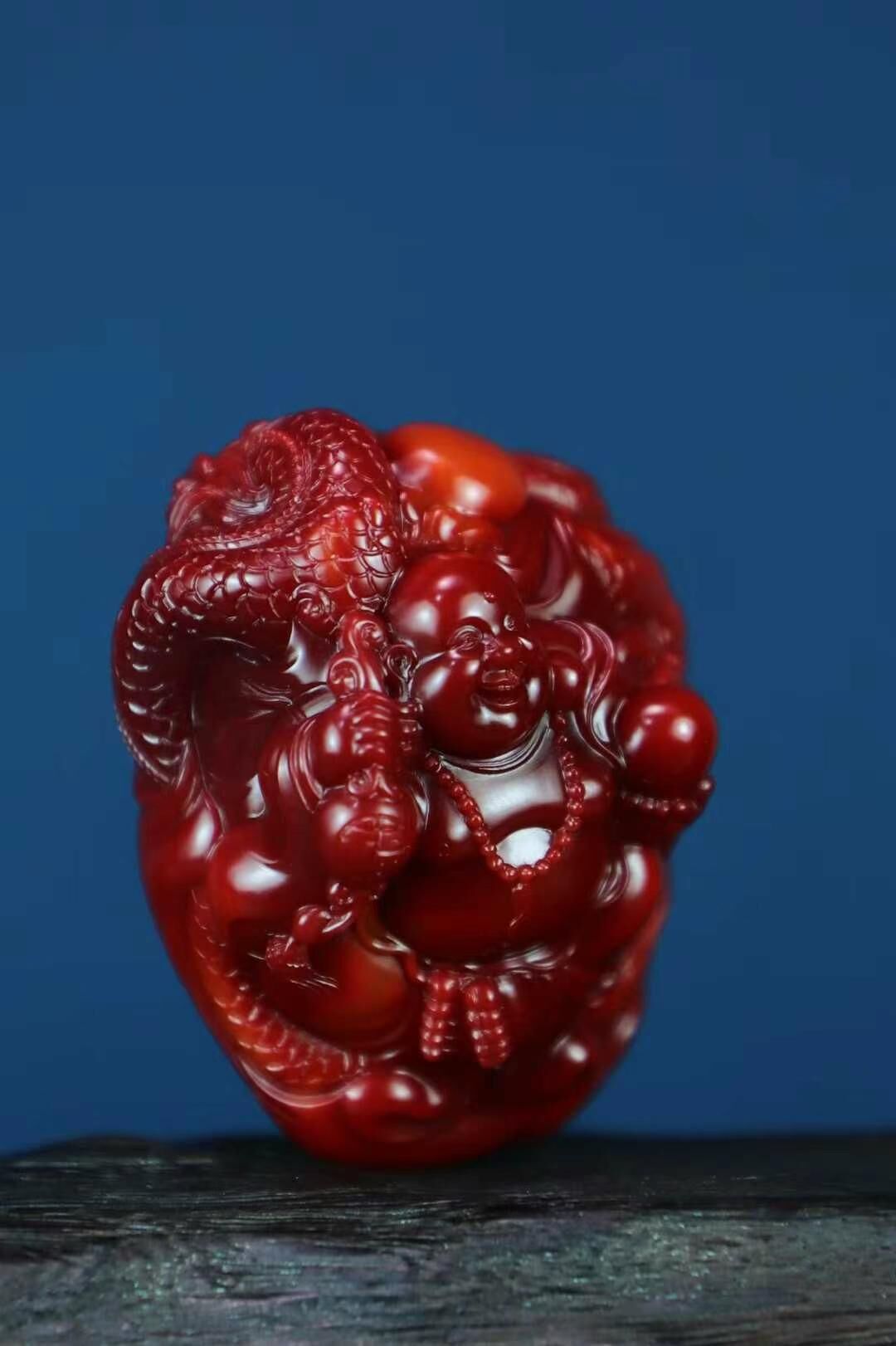 南紅彌勒佛,天然南紅瑪瑙