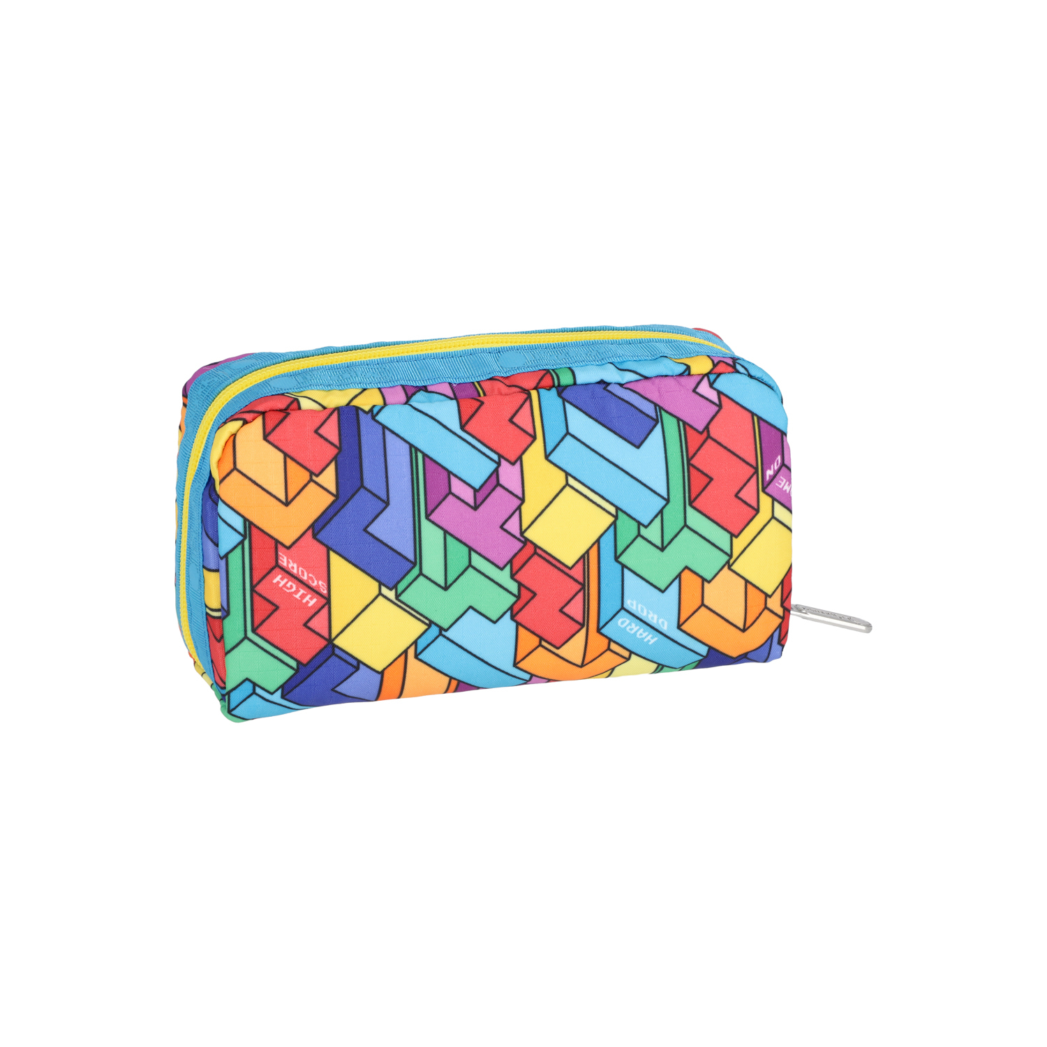 RECTANGULAR COSMETIC (TETROMINO CITY BLOCKS/TURQ)