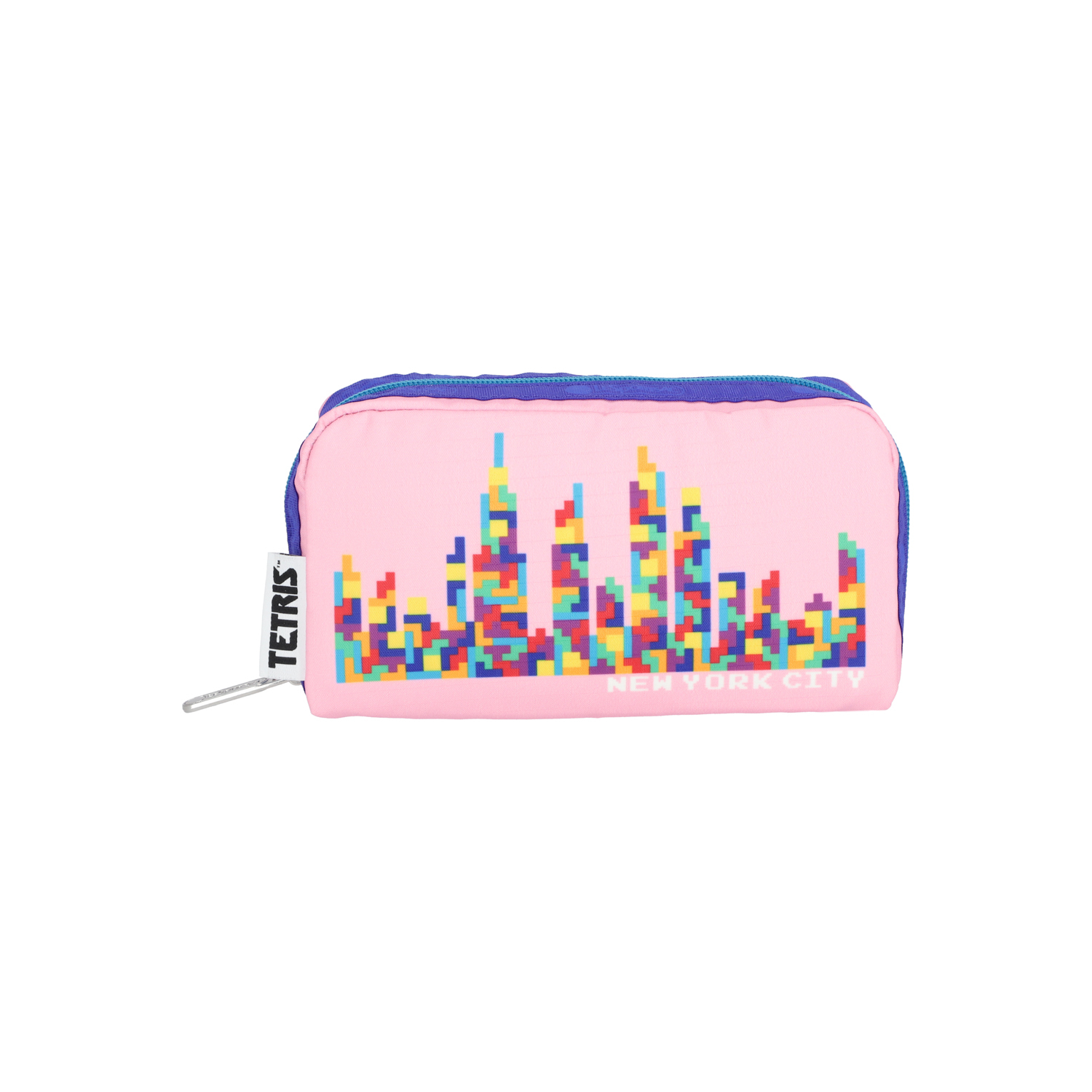 RECTANGULAR COSMETIC (TETROMINO CITY BLOCKS/TURQ)