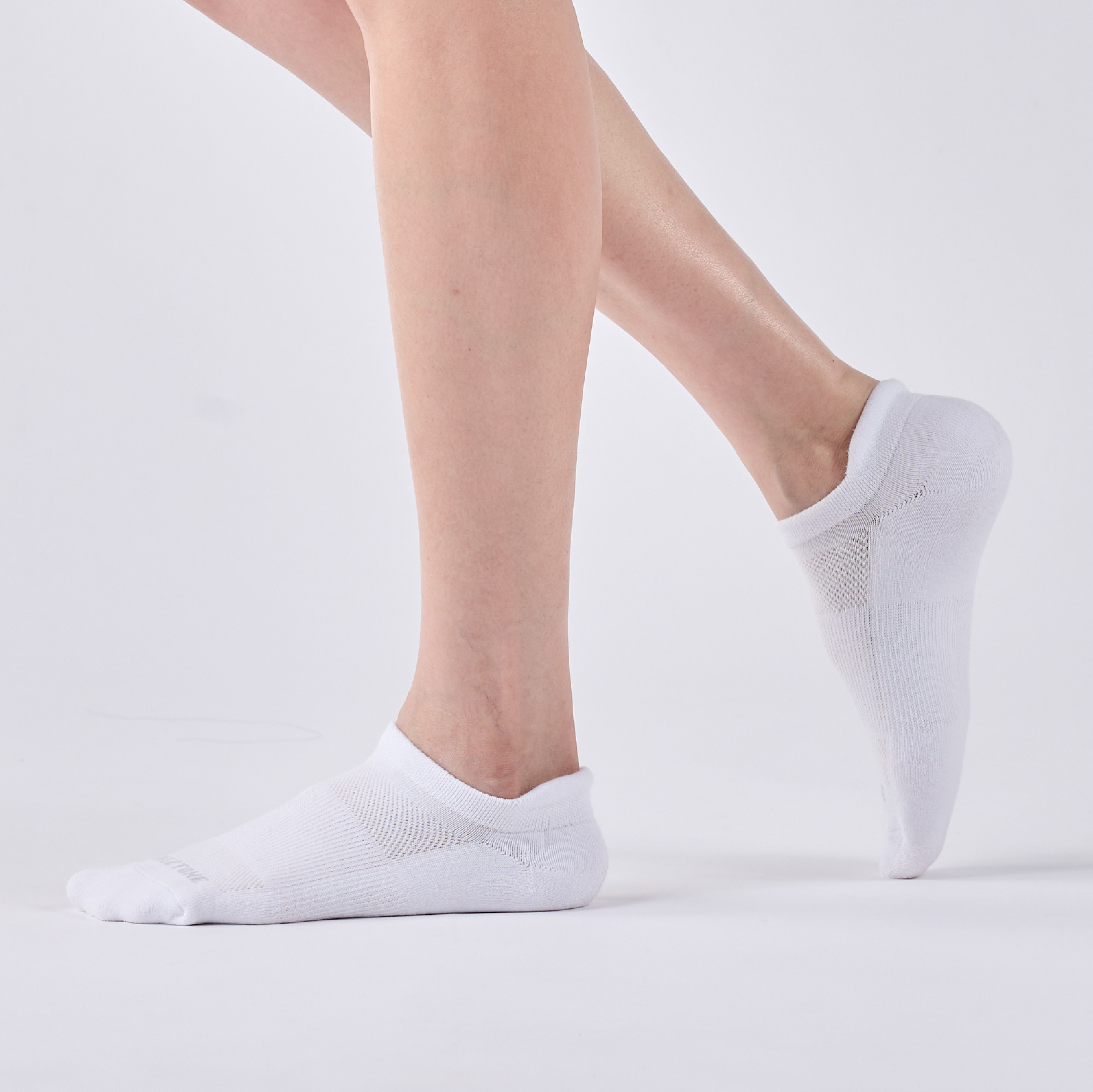 抑菌後枕氣墊踝襪〈白〉