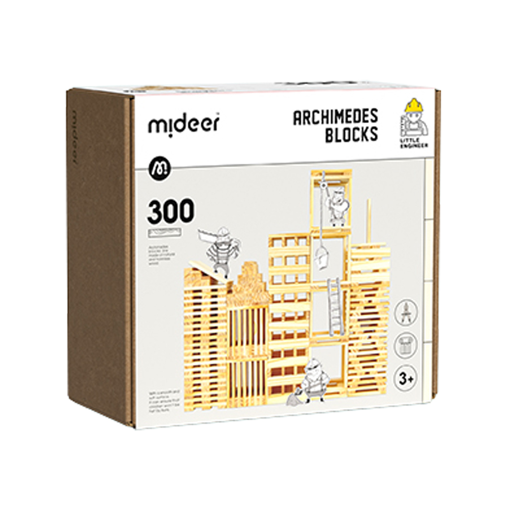 【Ｍideer】 自由建築積木(原色300片)