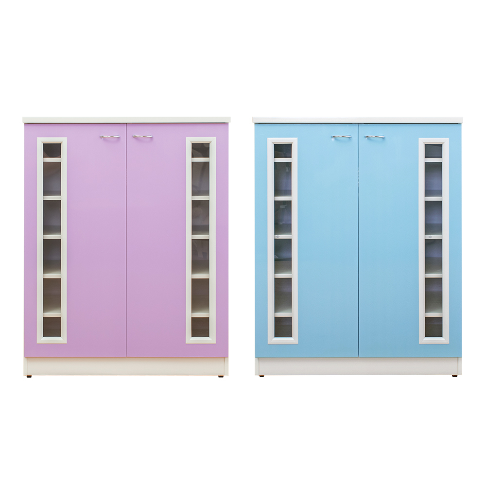 南亞塑鋼-2.7尺透視二門塑鋼鞋櫃