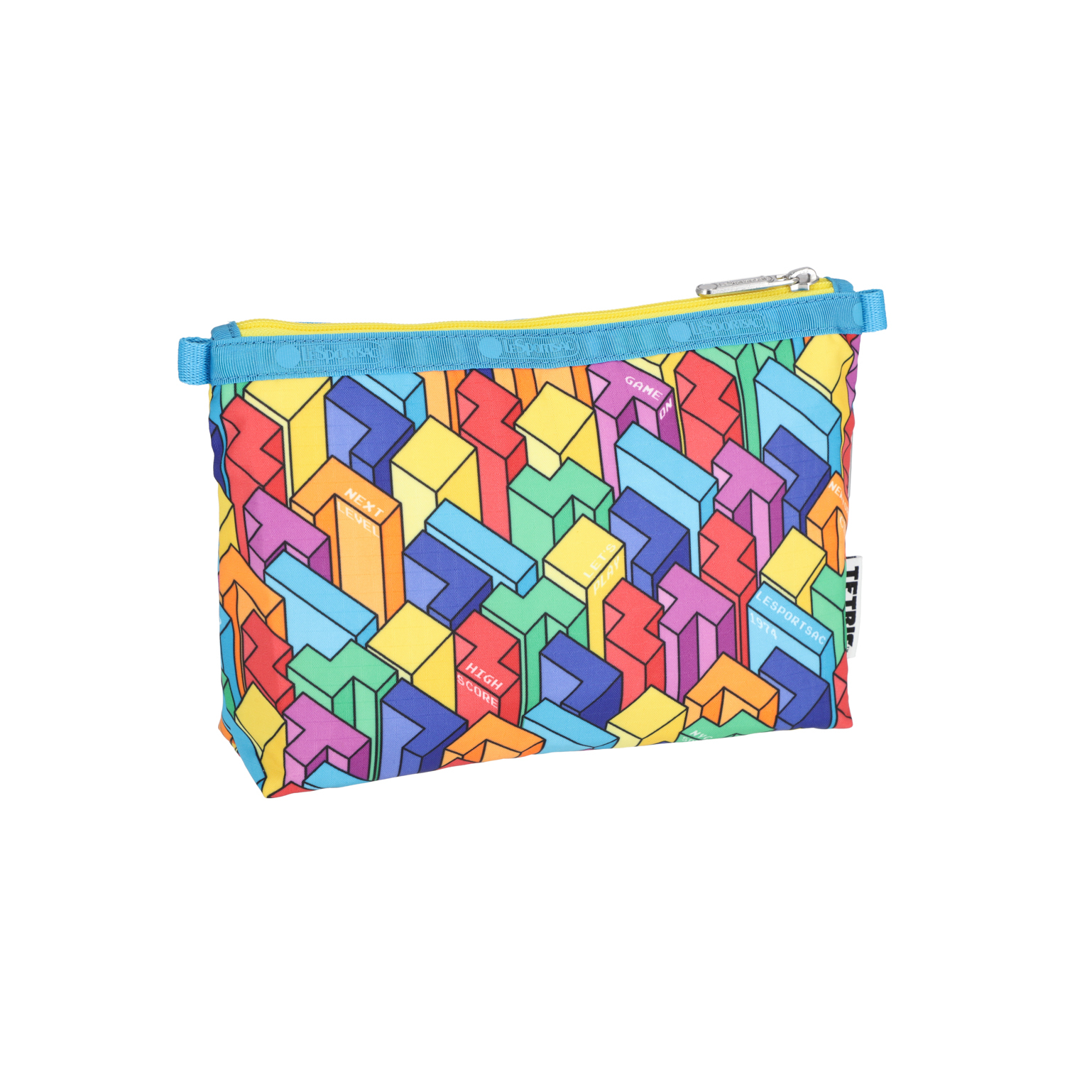 COSMETIC CLUTCH (TETROMINO CITY BLOCKS/TURQ)
