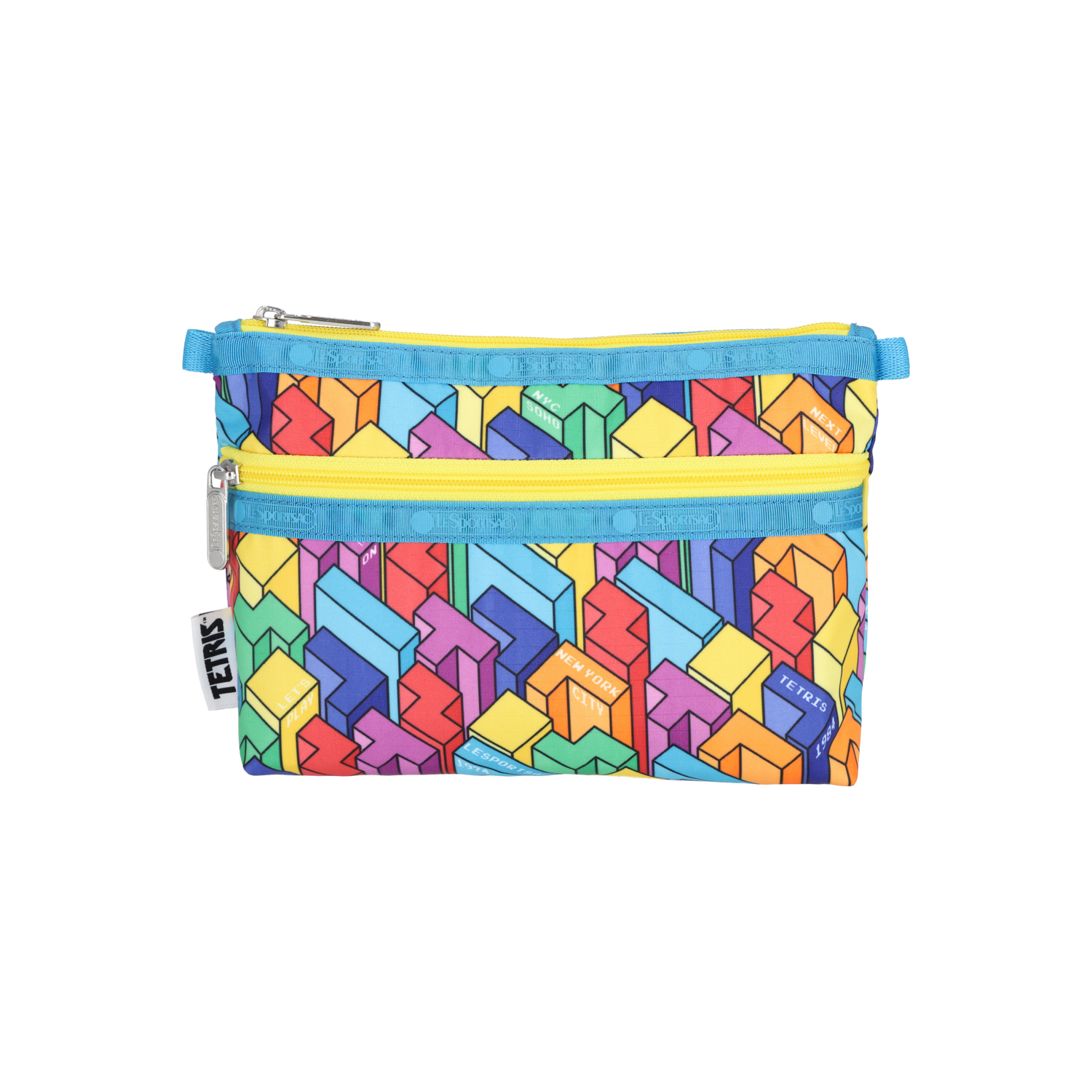 COSMETIC CLUTCH (TETROMINO CITY BLOCKS/TURQ)