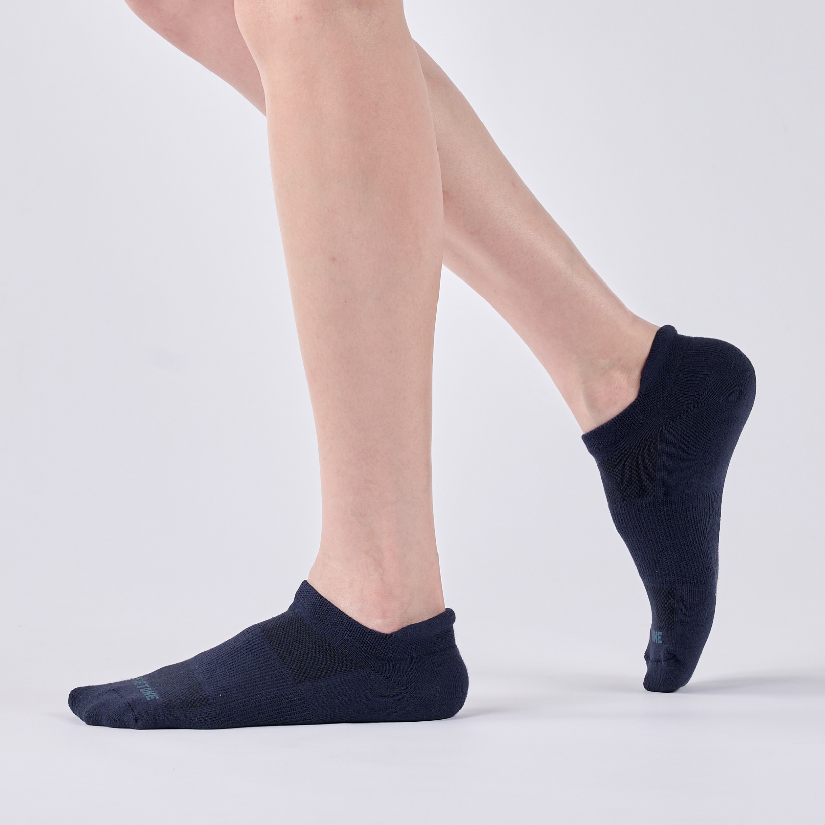 抑菌後枕氣墊踝襪〈深藍〉