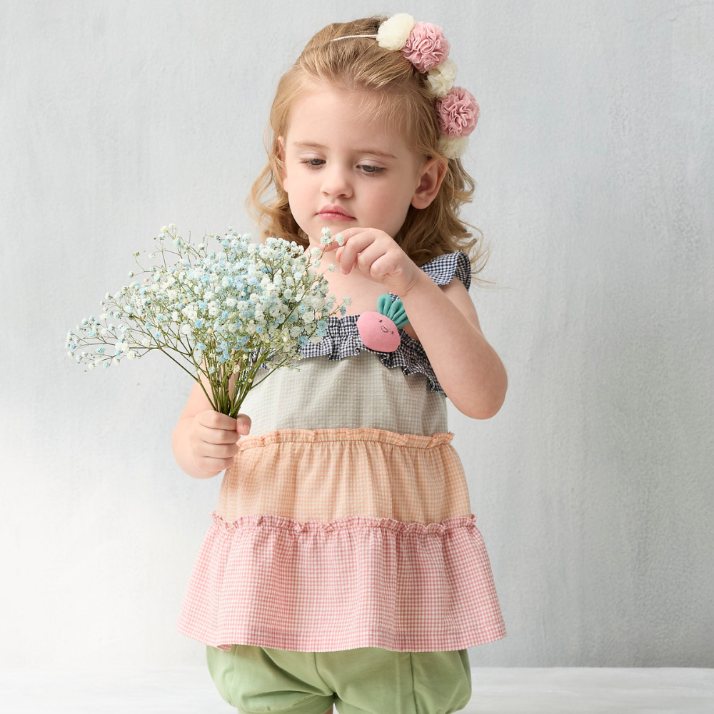 PIPPY 甜美蛋糕裙拼接小波浪堆疊無袖吊帶式上衣 紅