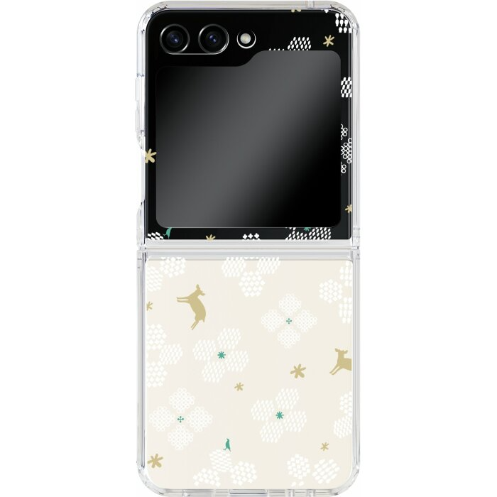 inblooom x The Hood Hybrid Z Case-Samsung Galaxy Z Flip5/Blooming Field/Bright White