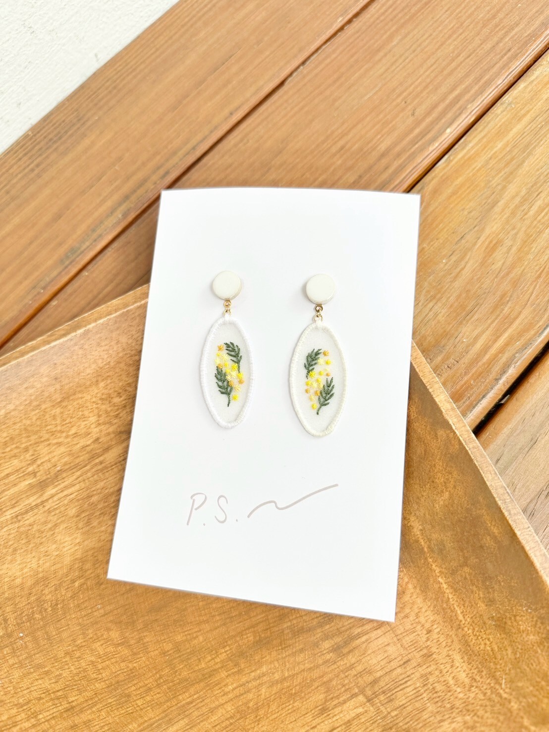 [scllage] P.S.系列 - 刺繡耳針 | 含羞草 | L | NO.58