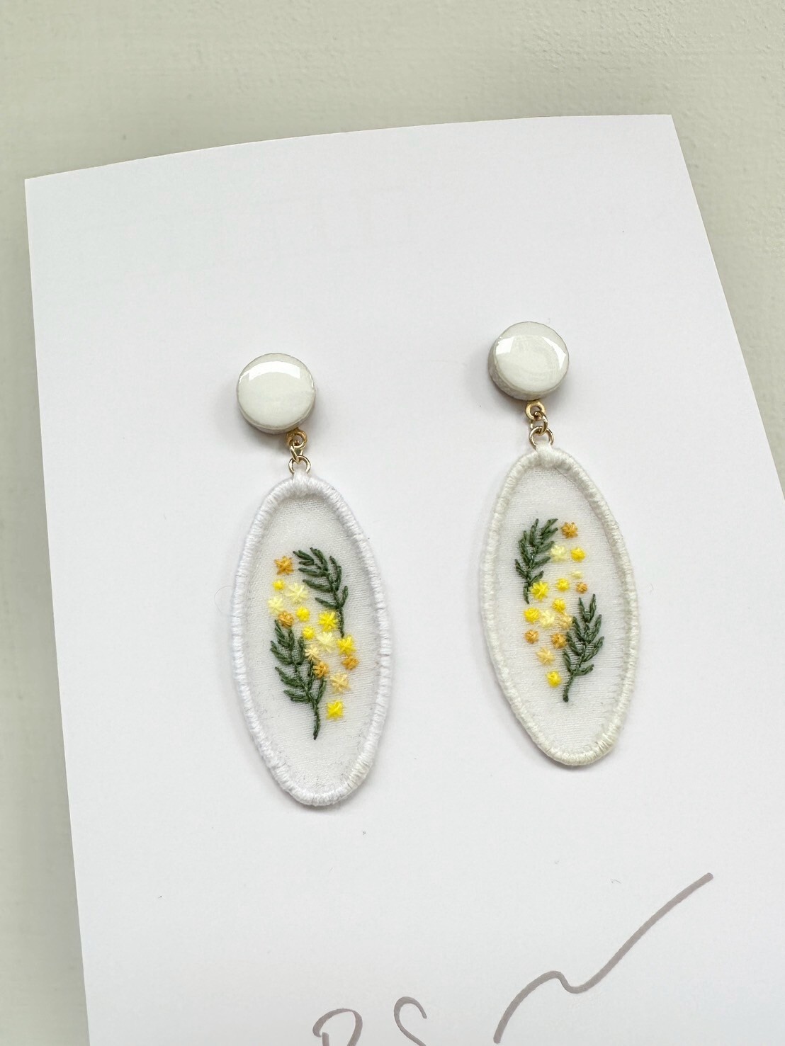 [scllage] P.S.系列 - 刺繡耳針 | 含羞草 | L | NO.58