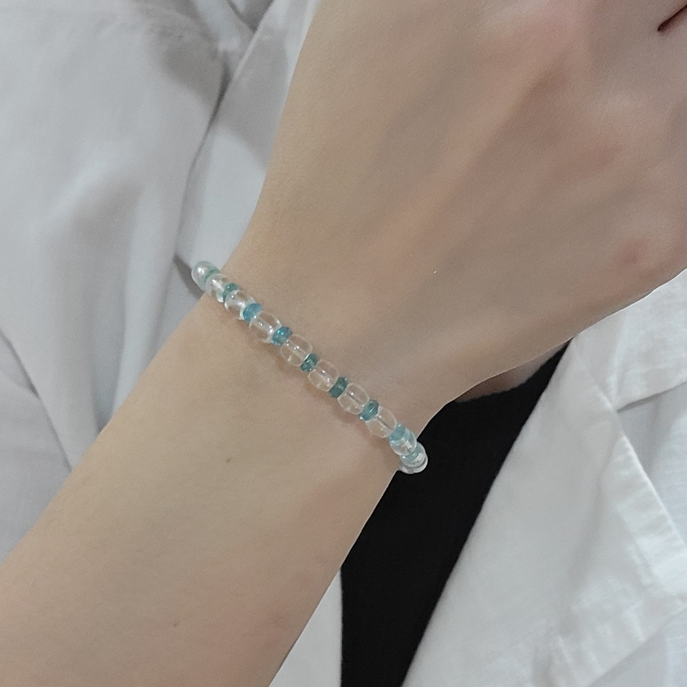 【me.luxe】SV藍色磷灰石水晶手鍊