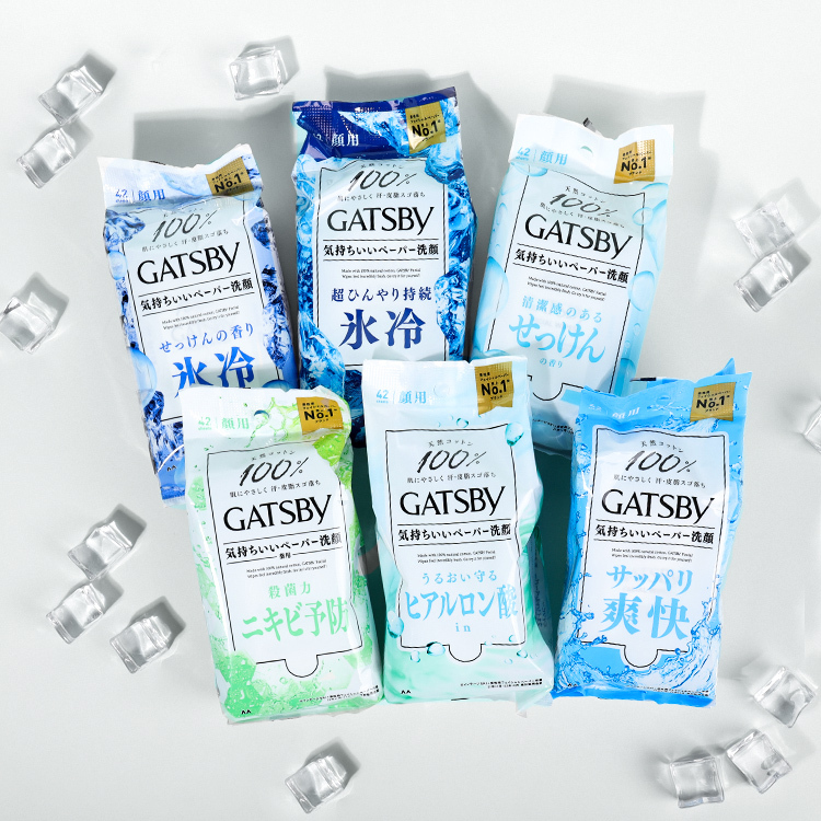 日本 GATSBY 涼感濕紙巾 42入 6款【BJ007】