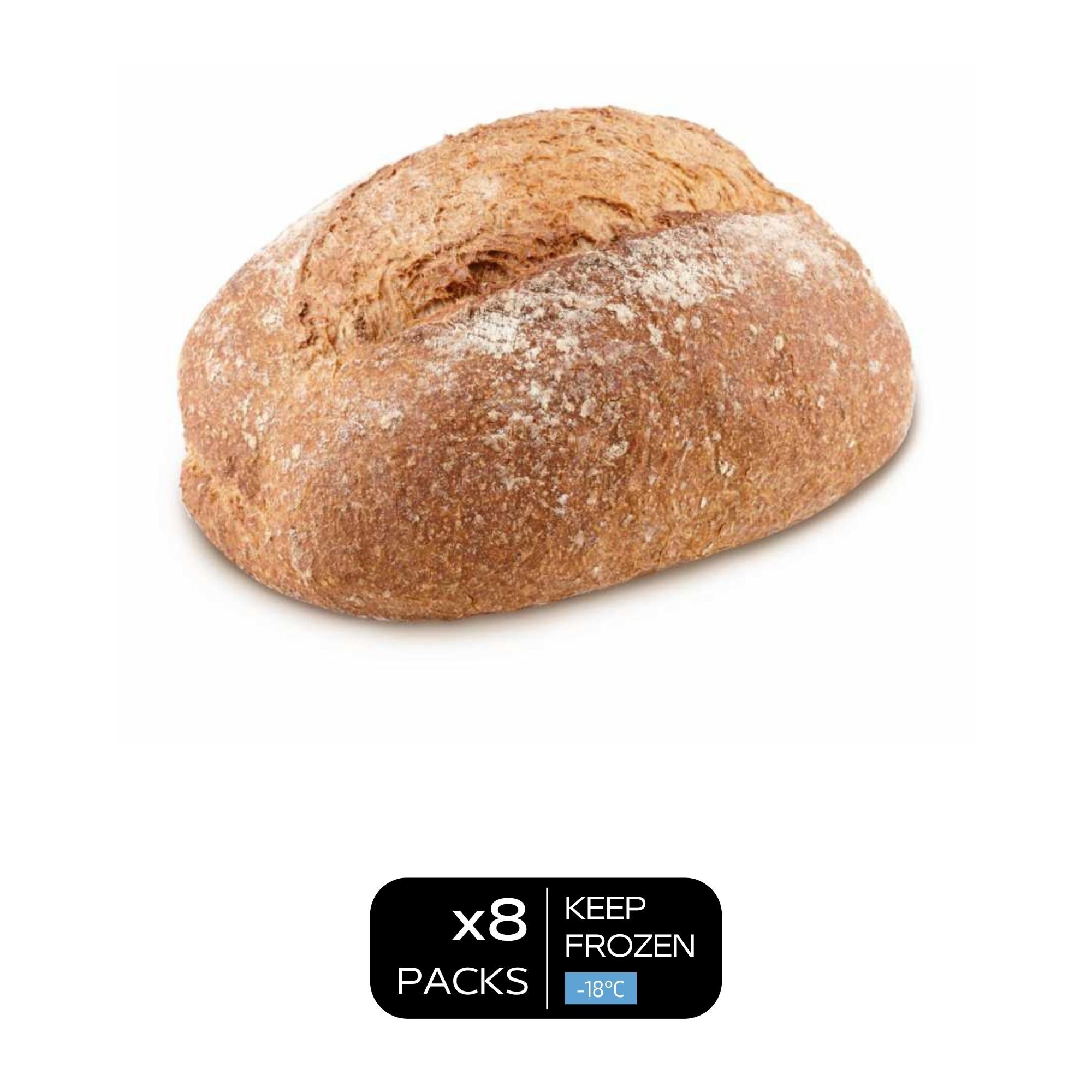 西班牙 Europastry 全麥酸種鄉村麵包 SPAIN Europastry Whole Grain Sourdough Country Loaf  21cm, 460g /件  (急凍 -18℃)