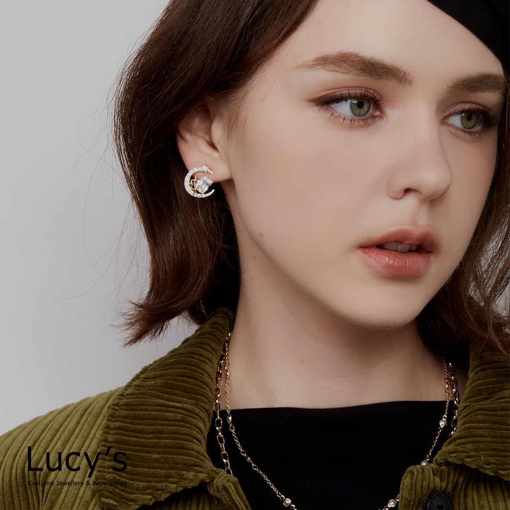 曜月星語 耳環 (二色) (122088/122089)