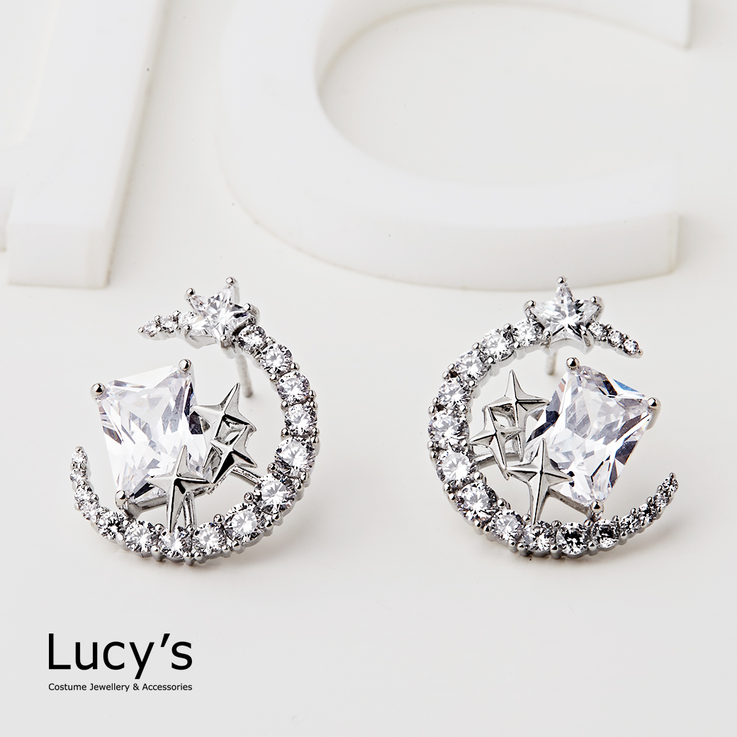 曜月星語 耳環 (二色) (122088/122089)